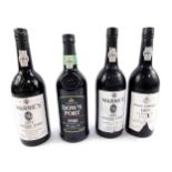 Two bottles of Warre's Vintage Port, 1975 and 1985, Gould Campbell 1977 Vintage Port, and Dow's Port