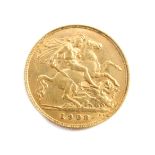 An Edward VII gold half sovereign 1908, 4.0g.