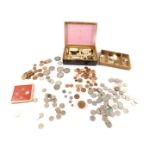 Victorian and later silver and copper coinage, to include five crowns 1889-1891, half crowns,