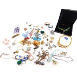 Silver and costume jewellery, to include pendants, necklaces, earrings, brooches, and bracelets. (