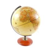An Exerz terrestrial 'antique' desk top globe, 41cm H.