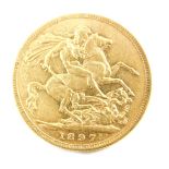 A Queen Victoria full gold sovereign 1897, 8.0g.