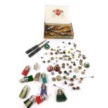 Boy Scout memorabilia, including Golden Shred golly badges, further Boy Scout badges and buttons,