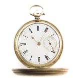 A Victorian silver gentleman's hunter pocket watch by Beha Schwerer & Co Norwich, circular enamel