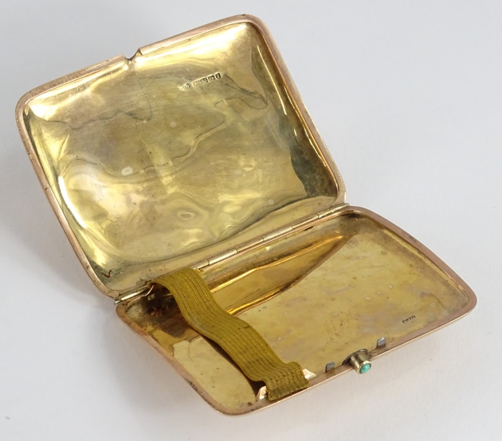 A 9ct gold cigarette case, 60.9g. - Image 2 of 2