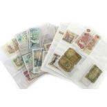 Various British banknotes, to include five pound notes, one pound notes, to include George V