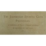 Edinburgh Etching Club. Portfolio of twelve etchings by members of the club 1881, artists to include