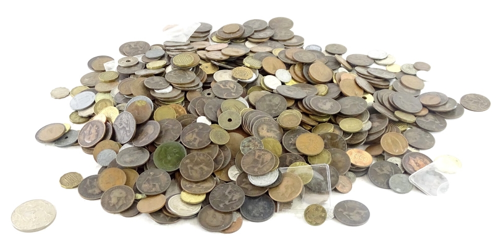 A large quantity of British and foreign coins, etc.