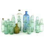 Various glass mineral and other bottles, to include Clarkes World Famed Blood Mixture.