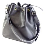 A Louis Vuitton Epi Leather Noe handbag, in black, with brass hardware stamped Louis Vuitton and