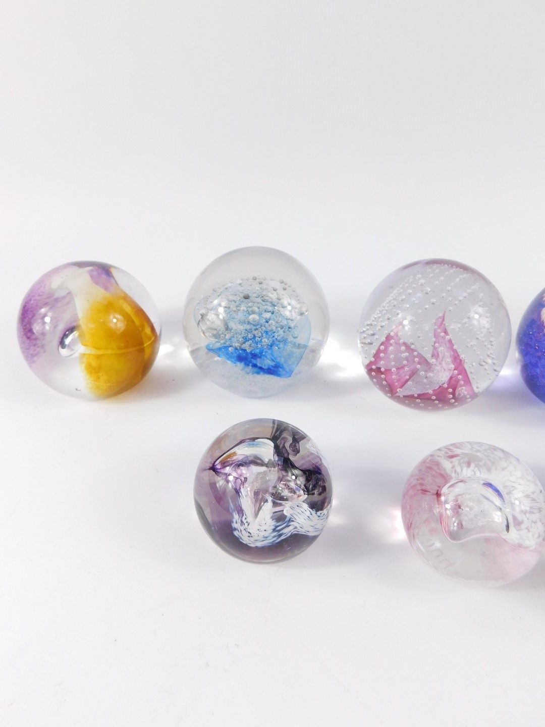A group of Caithness glass paperweights, including Blue Splash, Cauldron Ruby, and Neon, limited - Image 2 of 9