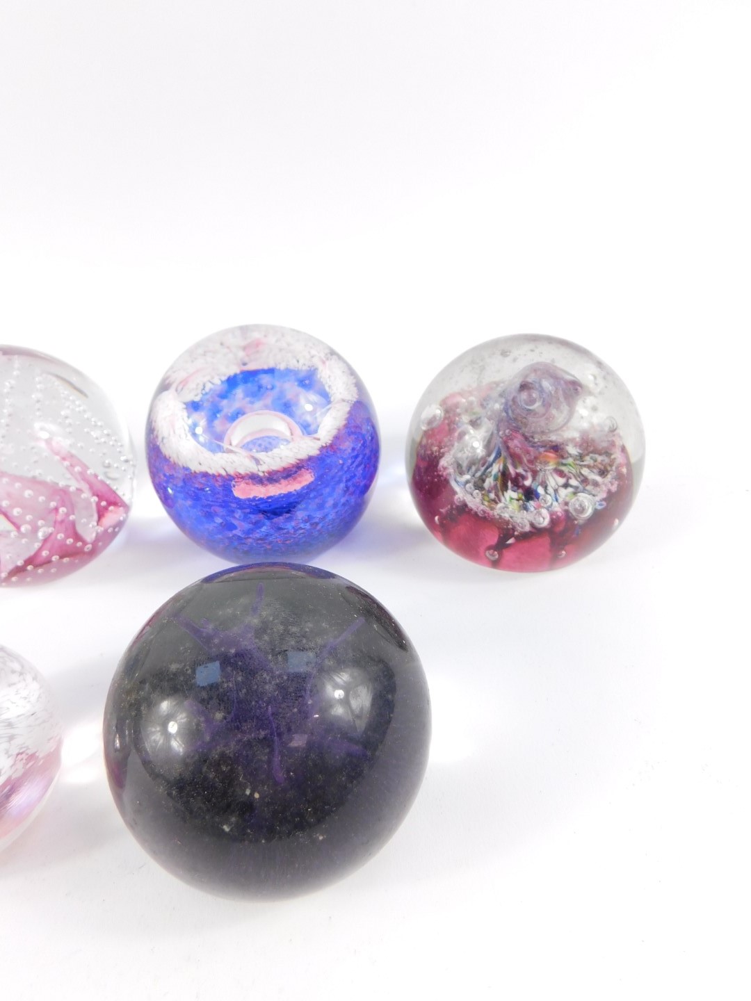 A group of Caithness glass paperweights, including Blue Splash, Cauldron Ruby, and Neon, limited - Image 3 of 9