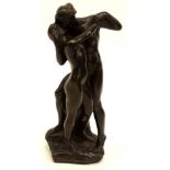 Charles Vyse (1882-1971). The Kiss, bronze, 25.5cm H.