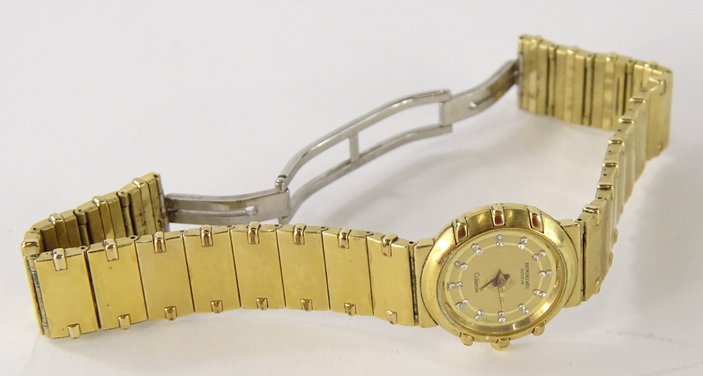 A Raymond Weil ladies wristwatch, with circular watch head set with white stones, marked to rear 18K - Image 2 of 2