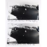 Two photographs of the Lancaster signed to the vendor by Dambusters Pilot Bill Townsend.