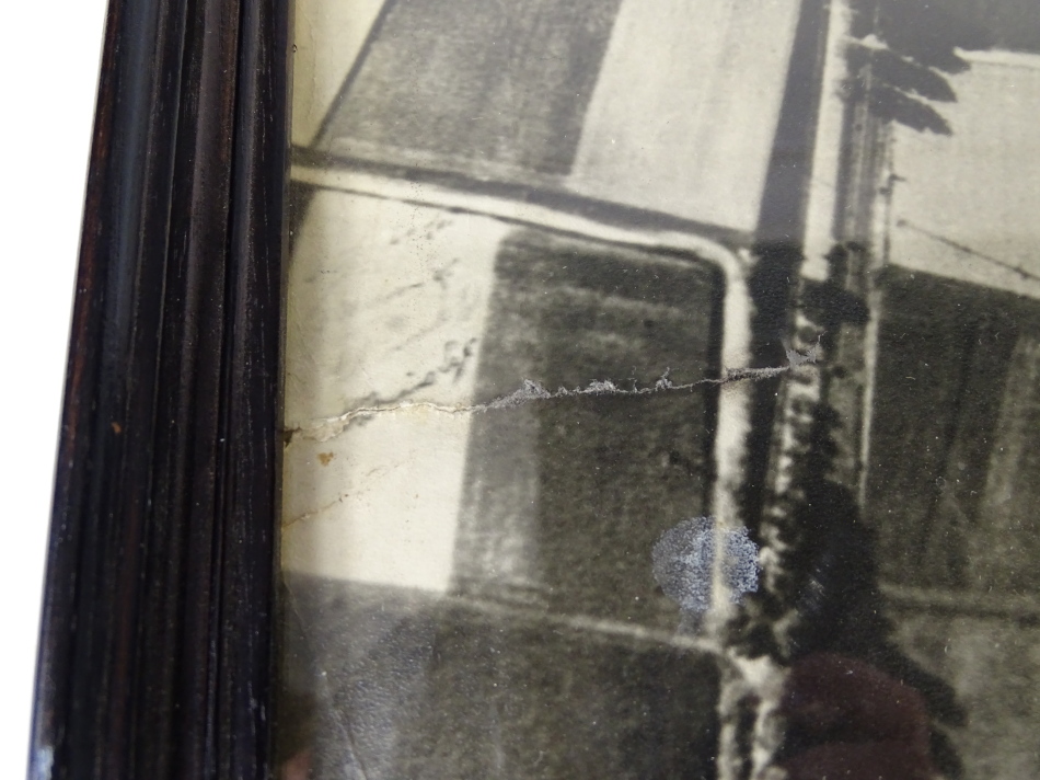 A photograph of Guy Gibson about to sign a chart for The Mohne Dam Raid, with many signatures - Image 3 of 6