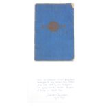 A St Edwards School prayer book belonging to Guy Gibson VC, with two signatures of Guy Gibson,