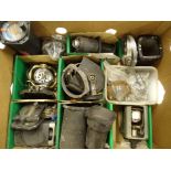 Various dial fittings, bits, accessories, part aeroplane dial sections etc., a set density dial,