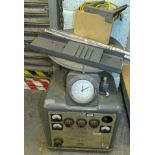 A Bryans Aeroquipment space Gyro instrument test table, mark 4, with front dials and knops,