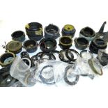 Various compass sections, metal casings etc., 12cm diameter (a quantity).