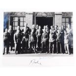 A photograph of 617 Squadron Dambuster Air Crew Members, outside of The Officer's Mess RAF Scampton,