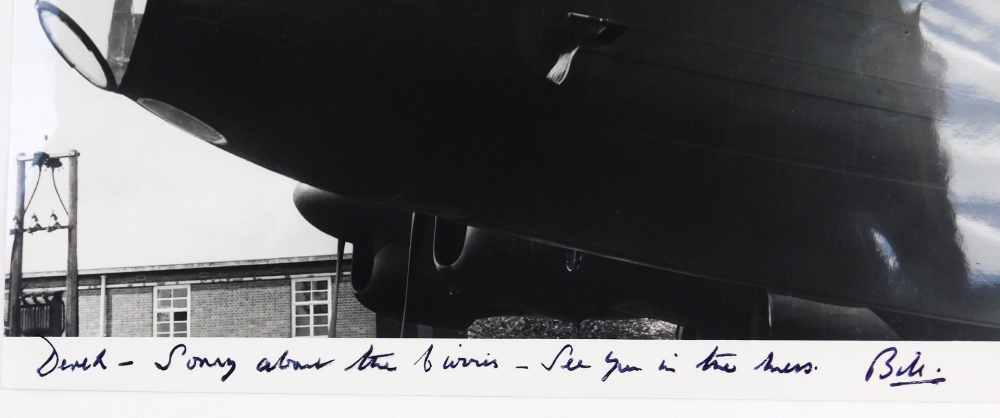 Two photographs of the Lancaster signed to the vendor by Dambusters Pilot Bill Townsend. - Image 4 of 4