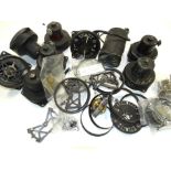 Various part vintage aeroplane dials, part metal casing, 8cm diameter etc., to include a slip dial