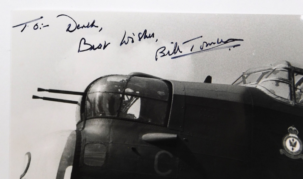 Two photographs of the Lancaster signed to the vendor by Dambusters Pilot Bill Townsend. - Image 3 of 4