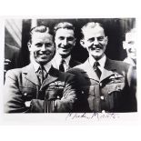 A photograph of Dambuster Air Crew Members Guy Gibson VC and Mick Martin, signed by Mick Martin.