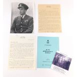 Letters to the vendor and a photograph, signed to the vendor by 617 Squadron Dambuster Pilot Geoff