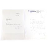 Two letters written to the vendor by 617 Squadron Members David Shannon and Mick Martin.