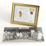 A 1990 Coventry Blitz Anniversary first day cover, with many signatures, together with a black and