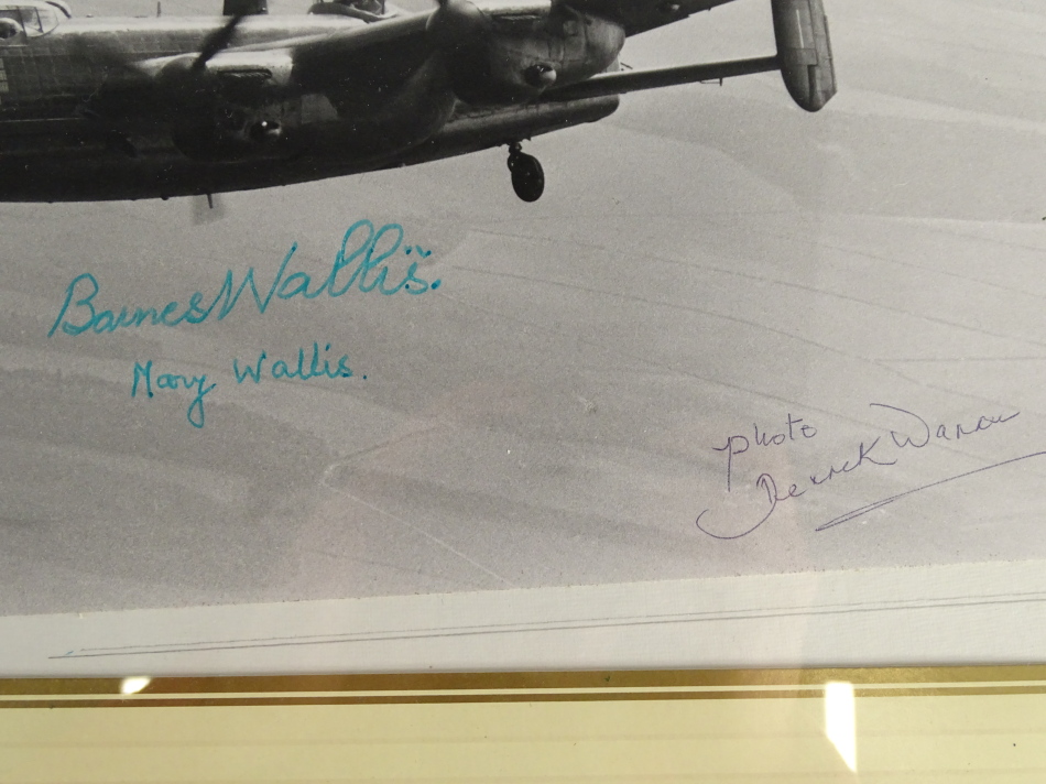 A Derrick Warren photograph of The City of Lincoln Lancaster Bomber, with many signatures - Image 4 of 4