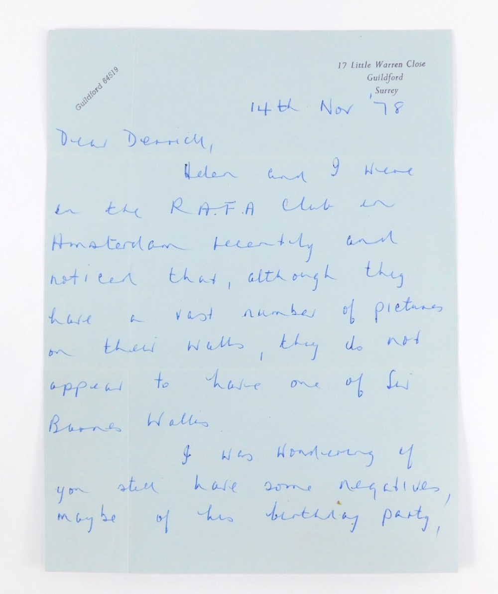 Two letters written to the vendor by 617 Squadron Dambuster Member Bob Knights - Image 2 of 4