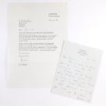 Two letters to the vendor signed by David Shannon 617 Squadron Member and Dambuster.