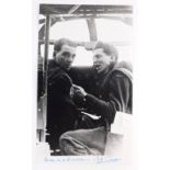 A photograph entitled 'Anson in a Snow Storm' signed by Dambuster Pilot Bill Townsend.