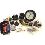 Various vintage aeroplane dials, a Negretti & Zambra pressure gauge of circular form, 19cm diameter,