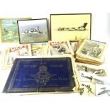 A quantity of aviation and war related ephemera, to include War Illustrated magazine, postcards,