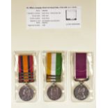 A UK Military Campaign medal trio, similarly marked to J Brooks, for the South Africa Second Boer