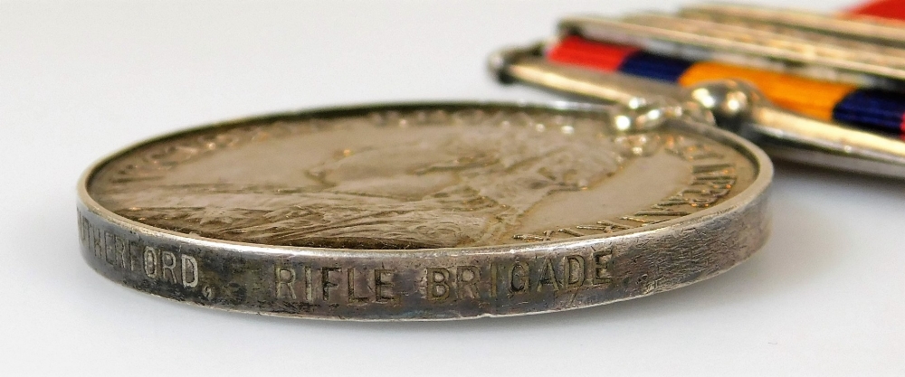 A South African Boer War medal pair, similarly marked A Rutherford, one with Belfast Laing's Nek and - Image 5 of 8