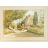 Barry Laidler (British, 20th/21stC). Shalbourne Cottage, pen and watercolour, signed, dated '88,