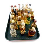 Miniature whiskies and whisky liqueurs, including Whyte & Mackay, John Haig, Grants, Red Hackle,