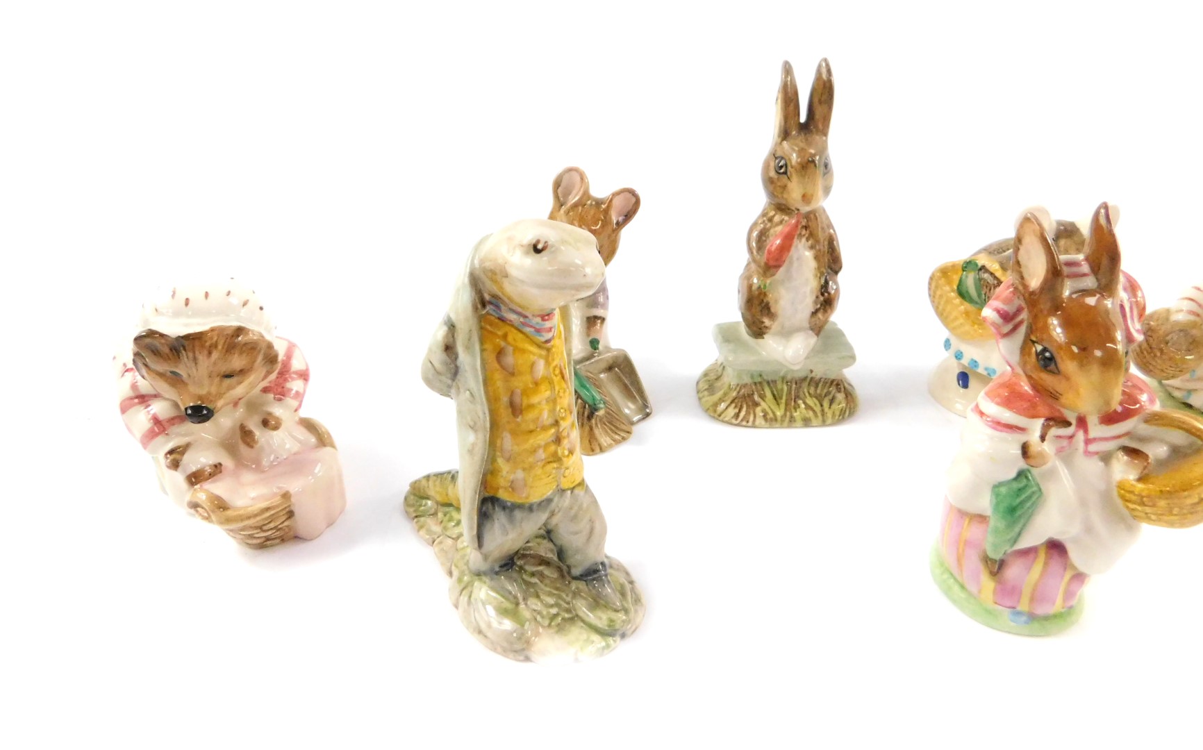 A group of Beatrix Potter figures, brown back stamp, comprising Fierce Bad Rabbit, Mrs - Image 2 of 4