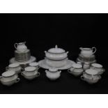 A Royal Doulton porcelain part dinner and tea service decorated in the Ravenswood pattern,