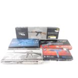 A Well MR-733 Airsoft series gun, D-91 Sport Airsoft series battery operated blaze away gun, P799A