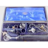 A J Weiss & Son Ltd Ophthalmic torch, cased, stamped to lid with a crown and initials A M,