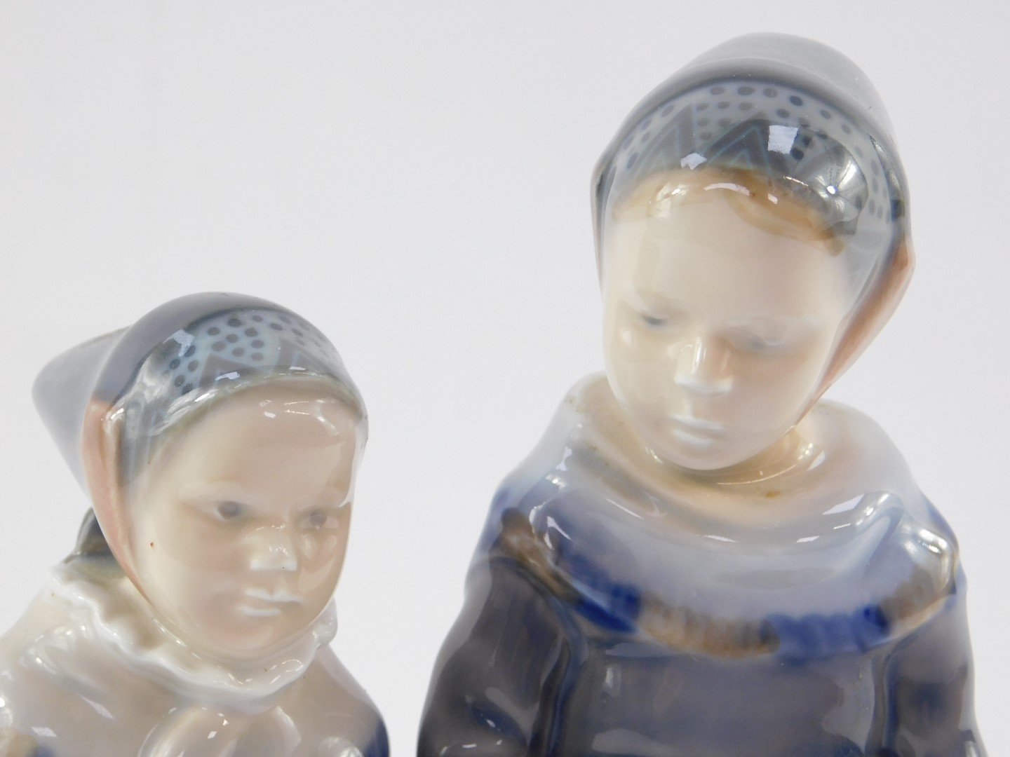 A Royal Copenhagen porcelain figure group of a pair of girls, holding hands, No 1316, printed and - Image 2 of 3