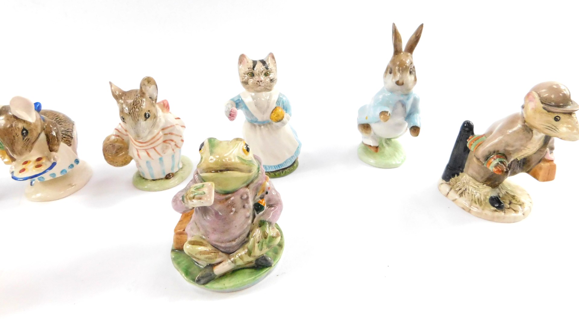 A group of Beatrix Potter figures, brown back stamp, comprising Fierce Bad Rabbit, Mrs - Image 3 of 4