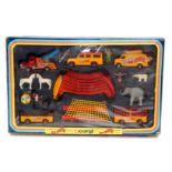 A Corgi Les Cirques Jean Richard circus set, No 48, with floor and ring, perfomers, animals,