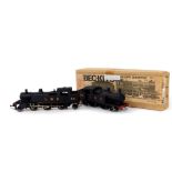 Two kit built OO gauge LMS locomotives, black livery, comprising 2-4-2, 10909, and 2-6-2, 64.